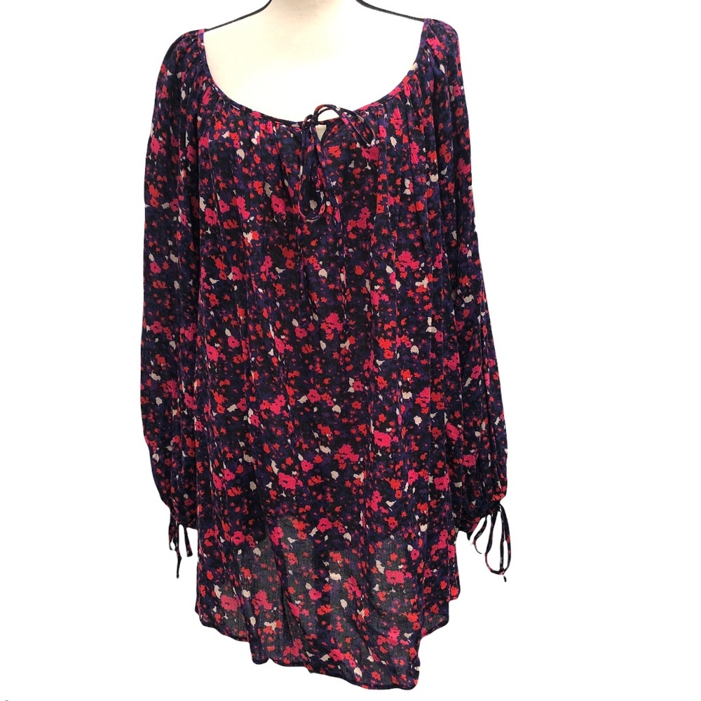 BETSEY JOHNSON VIBRANT PURPLE/RED/BLACK/CREAM SWING DRESS